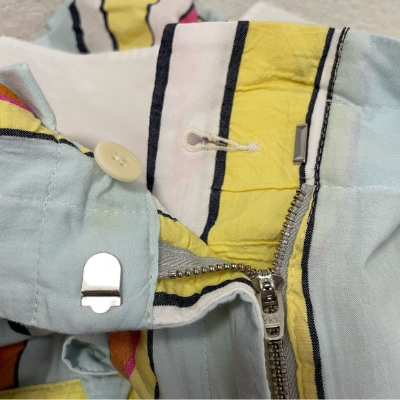 J.Crew Multicolor Striped Paperbag Lightweight Cotton Shorts Sz 8 - Picture 4 of 6